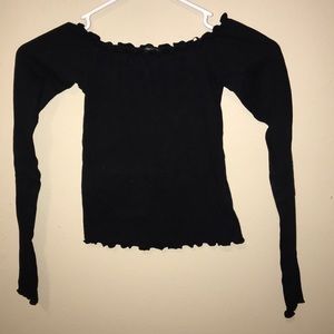 forever 21 off the shoulder black top